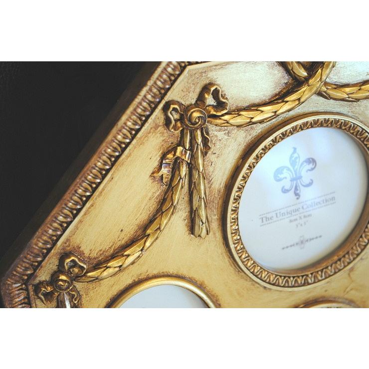 写真額 壁掛けフォトフレーム フォトスタンド リボンタッセル額 八角形