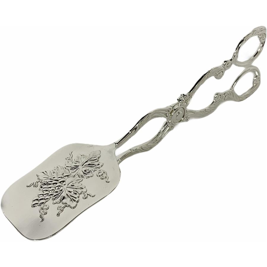 ケーキトング ハサミ形状 シルバー トング カトラリー ケーキ挟み 平型