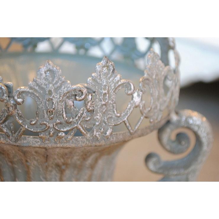 花瓶 アンティーク調 花入れ コンポート シルバー クラシック 盃