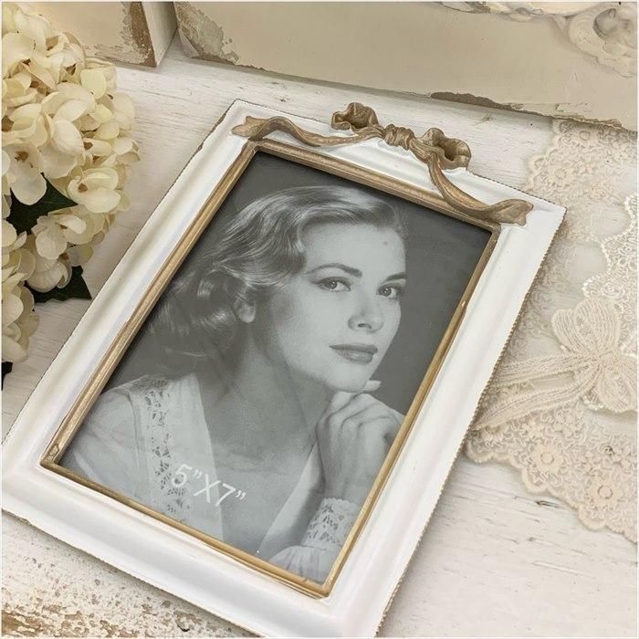 フォトフレーム 写真立て 大型 リボンフォトフレーム アンティーク調