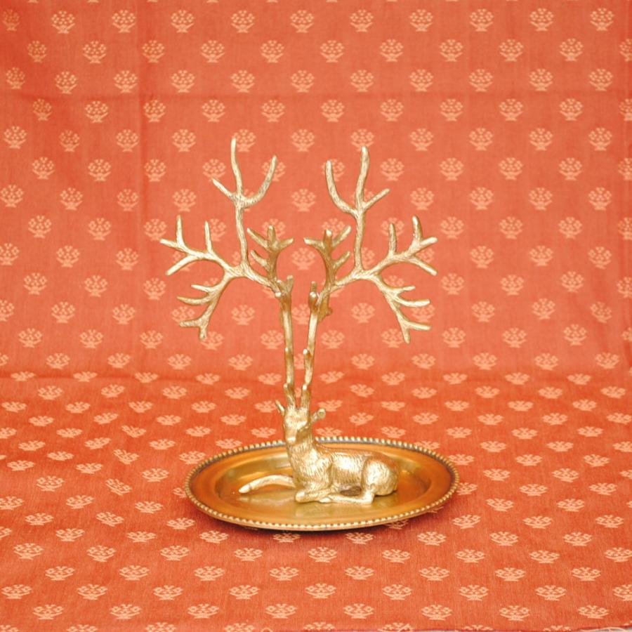 アクセサリースタンド おしゃれ シカ 鹿 真鍮製 アクセサリーホルダー