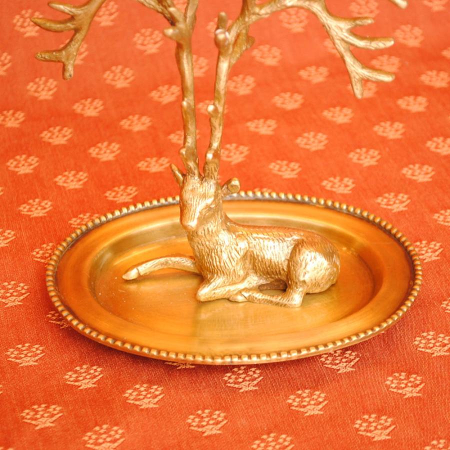 アクセサリースタンド おしゃれ シカ 鹿 真鍮製 アクセサリーホルダー