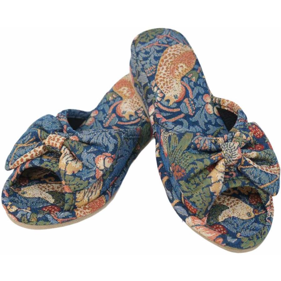 リボンスリッパ おしゃれ Lサイズ ルームシューズ ウィリアムモリス 美脚スリッパ スリッパ ジェニファーテイラー Jennifertaylor イチゴ泥棒 sp L sp L 照明 雑貨 アビヤント Yahoo 店 通販 Yahoo ショッピング