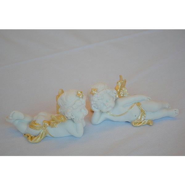 エンジェル 天使 頬杖天使 片肘天使 可愛い 寝そべる天使 2体セット 星