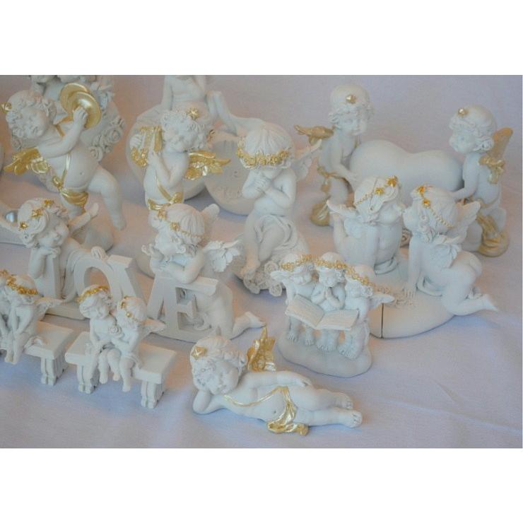 エンジェル 天使 頬杖天使 片肘天使 可愛い 寝そべる天使 2体セット 星