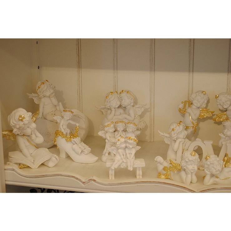 エンジェル 天使 頬杖天使 片肘天使 可愛い 寝そべる天使 2体セット 星