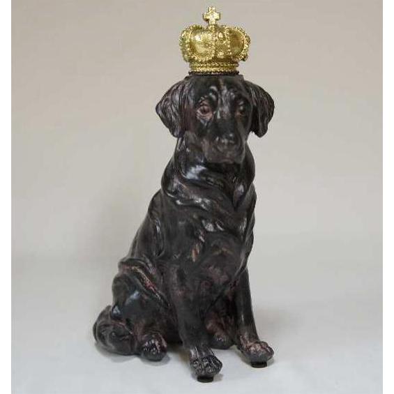 クラウンドッグ ドッグオブジェ クラウン dog ラブラドール 陶器