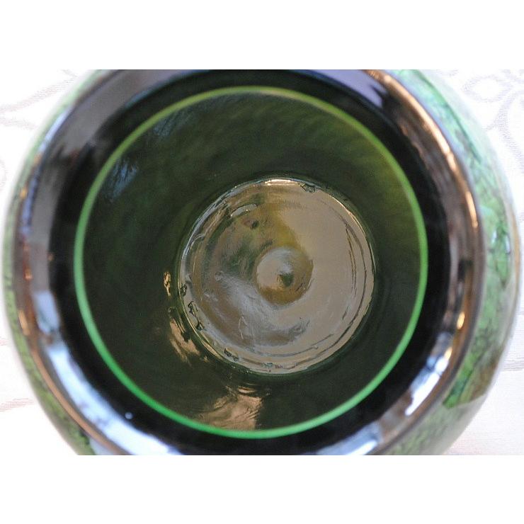 傘立て アンブレラスタンド 壺 つぼ 陶器 グリーン 緑色 花柄