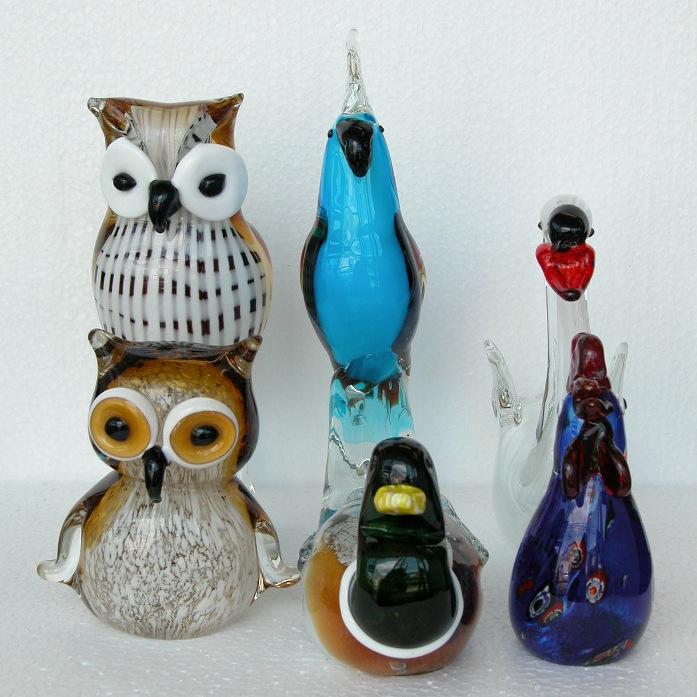 白鳥 スワン 置物 オブジェ ガラス グラスバード バード かわいい