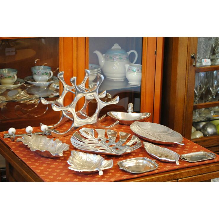 トレイ ハンドル付き ブドウ グレープ アンティークシルバートレー