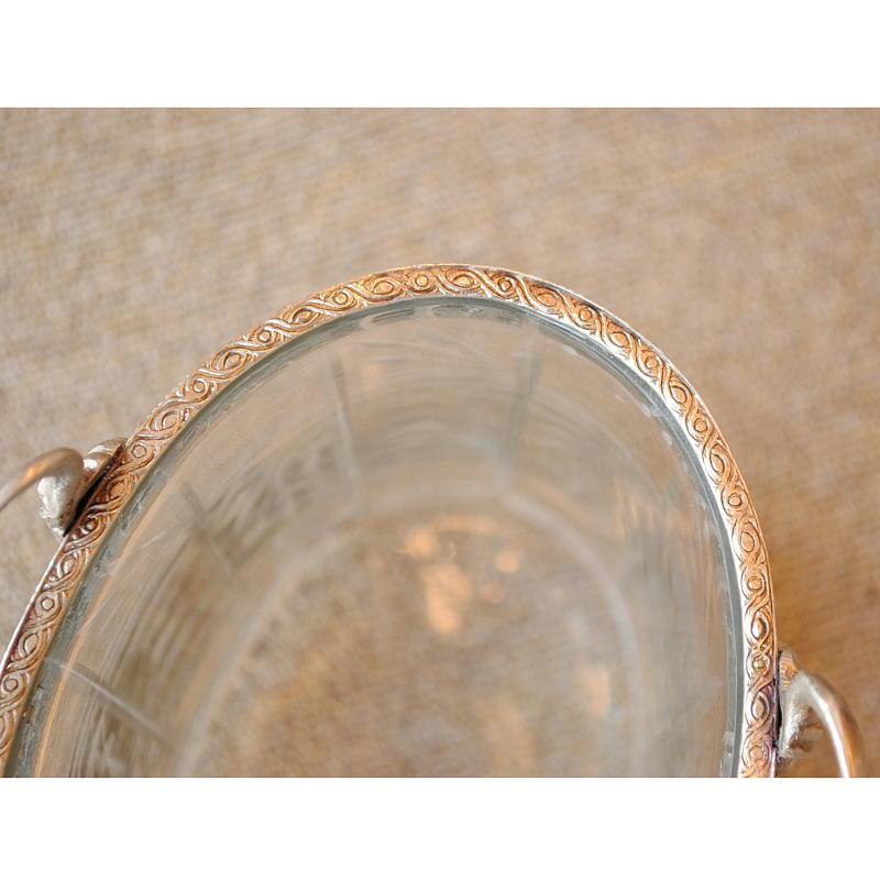 小物入れ バスケット 真鍮 ガラス シルバー アンティーク 87151GB-SV 小物入れ バスケット 真鍮 ガラス シルバー アンティーク