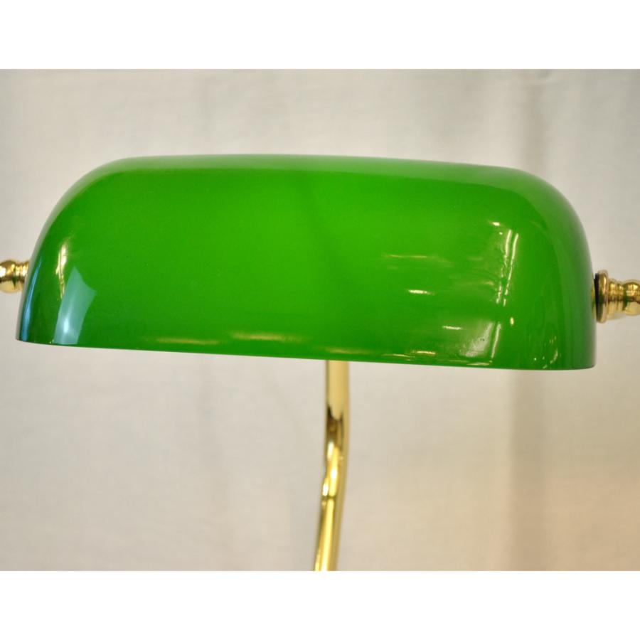 バンカーズランプ グリーン ガラス シェード デスクランプ