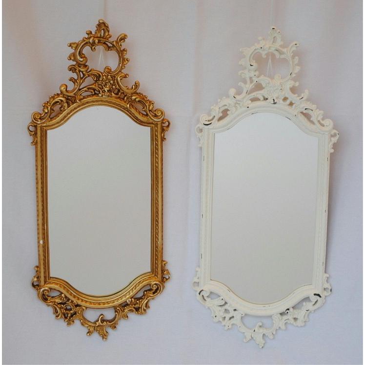 ミラー 壁掛け鏡 おしゃれ 長楕円形 ウォールミラー 金 ゴールド