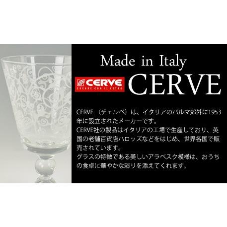 グラス ゴブレット フルートグラス ガラス食器 イタリア製 ペイズリー