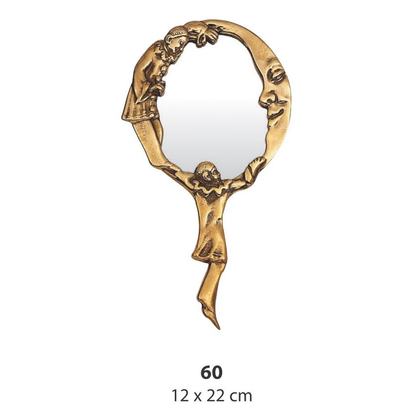 ハンドミラー 手鏡 鏡 ミラー オーバル 真鍮 ブラス イタリア製  