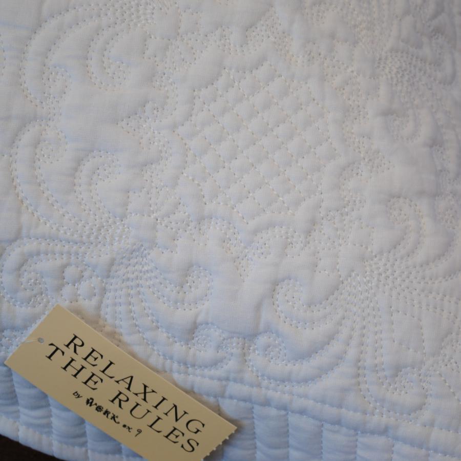 ホワイト キルティング枕 台形 abiyanto-japon_wk2012m1-wh