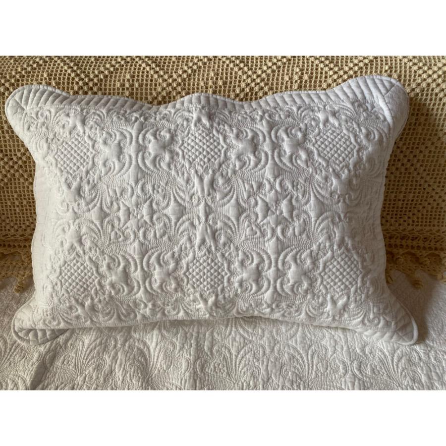 ホワイト キルティング枕 台形 abiyanto-japon_wk2012m1-wh