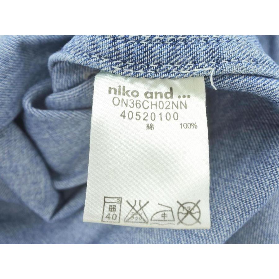 niko and ニコ アンド デニム シャツ ワンピース sizeM/青 ■◇ ☆ edb0 レディース｜abj｜05