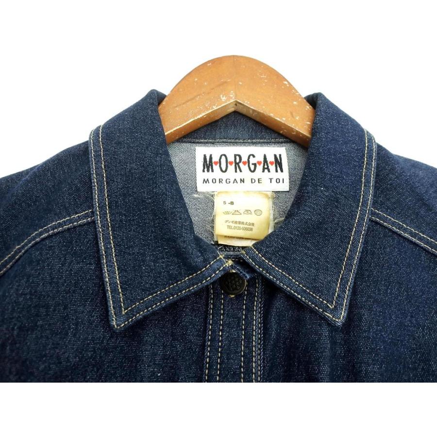 MORGAN モルガン Gジャン デニム ジャケット size1/紺 ◇■ ☆ dic7 レディース｜abj｜03