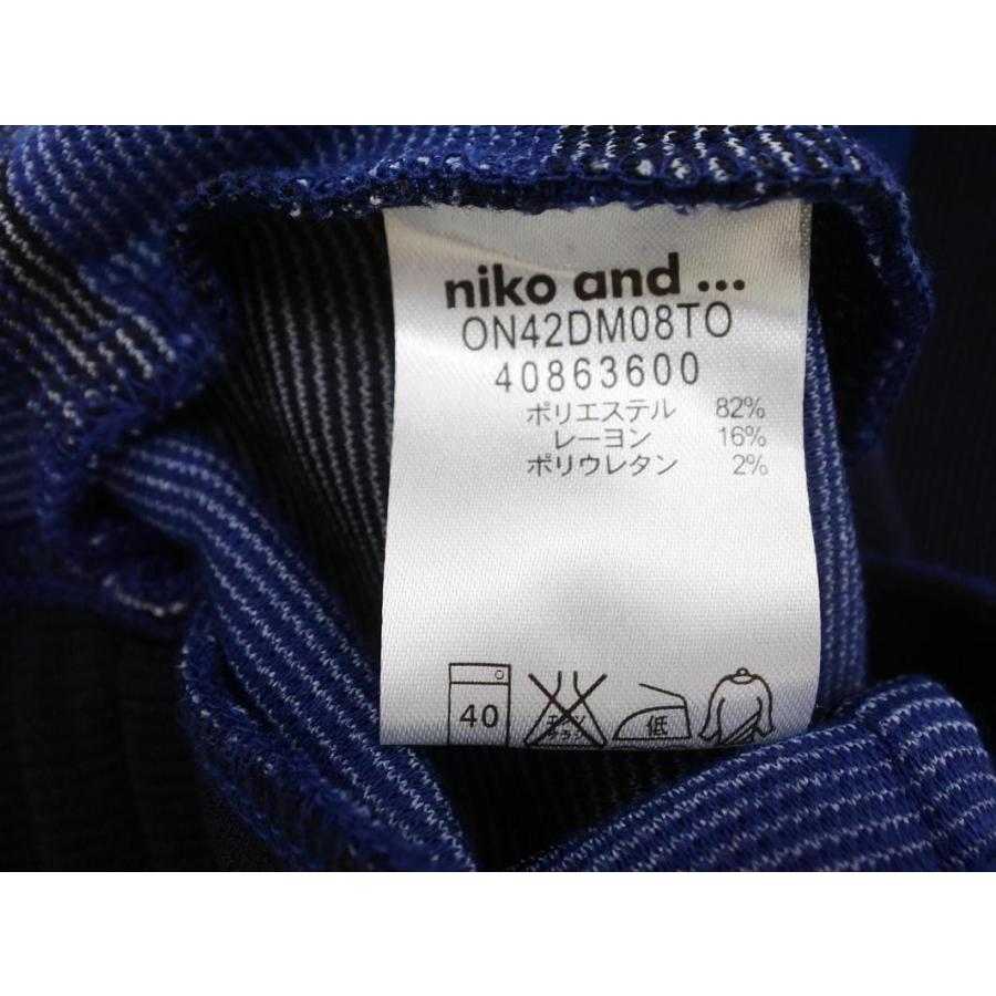 niko and ニコ アンド ボーダー スカート sizeM/青ｘ黒 ■■ ☆ ebb4 レディース｜abj｜05