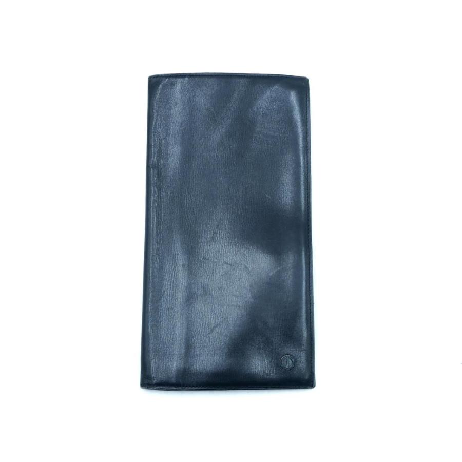 ネコポスOK dunhill ダンヒル レザー 長 財布 黒 □□ ☆ eed0 メンズ 