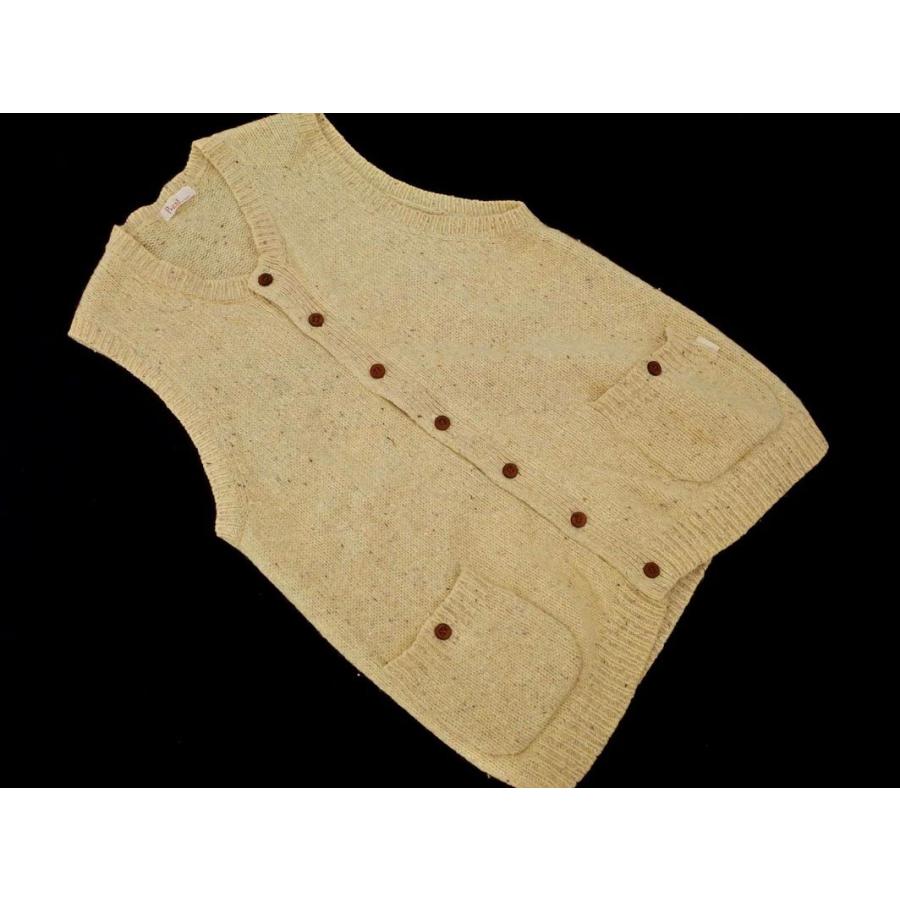 papas パパス ウール混 ニット ベスト ベージュ ◇□ ☆ eid0 メンズ  