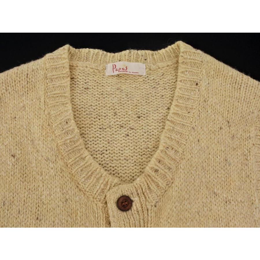 papas パパス ウール混 ニット ベスト ベージュ ◇□ ☆ eid0 メンズ  