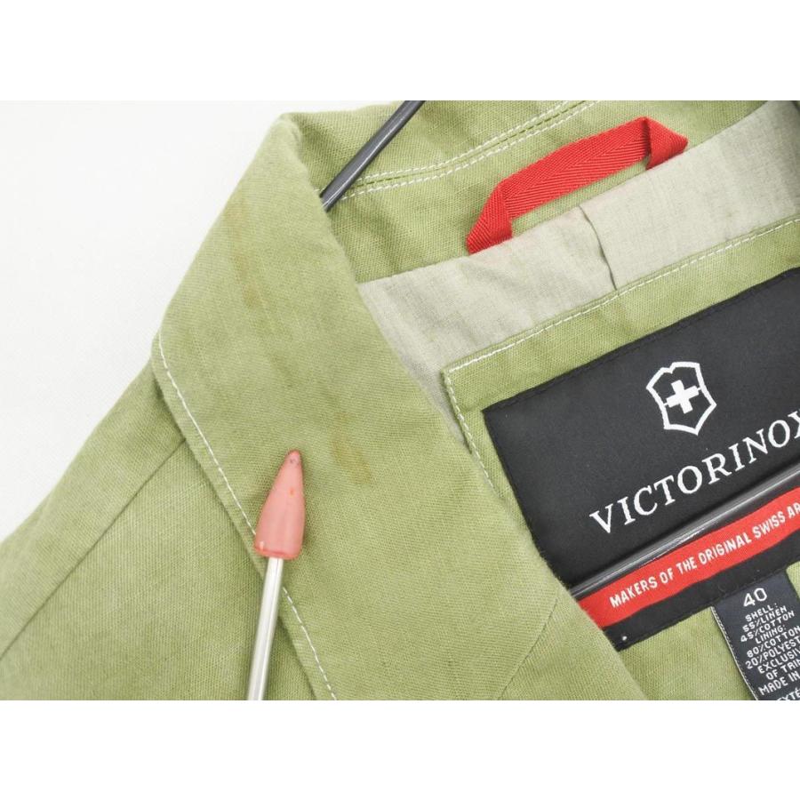 VICTORINOX ビクトリノックス 綿麻 テーラード ジャケット size40/カーキ ■◇ ☆ eda3 メンズ｜abj｜04