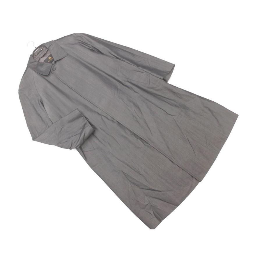 LANVIN ランバン 毛絹混 ステンカラー コート sizeR50-46/グレー 