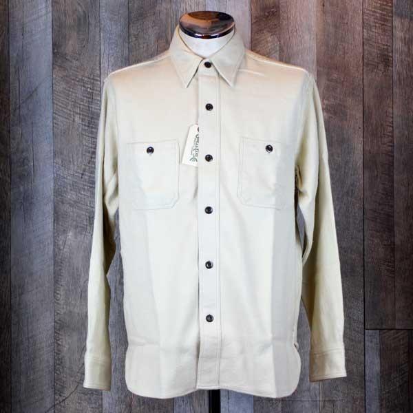 SUGAR CANE / シュガーケーン　SOLID TWILL WORK SHIRT SC27696BEG｜able-store