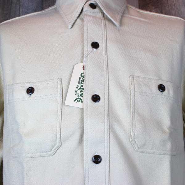 SUGAR CANE / シュガーケーン　SOLID TWILL WORK SHIRT SC27696BEG｜able-store｜04