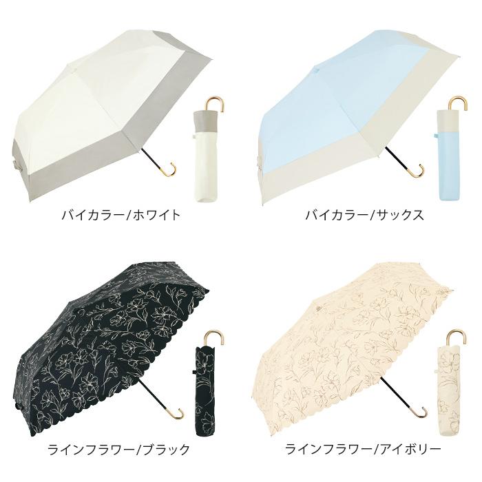 because（ビコーズ） 日傘 折りたたみ ヒートカットフリル バイカラー