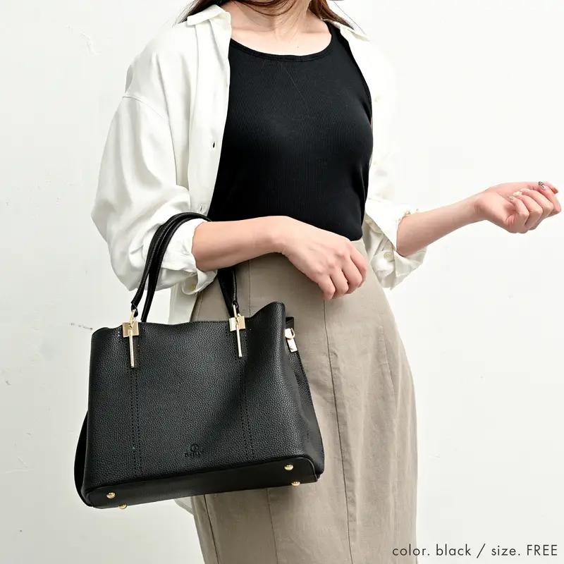 D.KELLY パンチングデザイン トートバッグ トートバッグ バッグ バック かばん 鞄 レディース 大容量 A4対応 合皮 ファスナー付き 送料無料 |  | 08