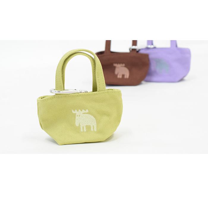 moz（モズ） ミニミニトート 帆布 カラビナ付き ポーチ ミニポーチ