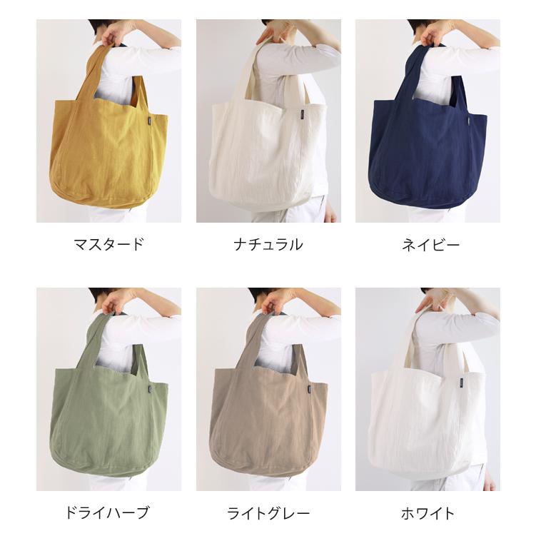 メール便送料無料 トートバッグ ウォッシュド コットン ラウンド
