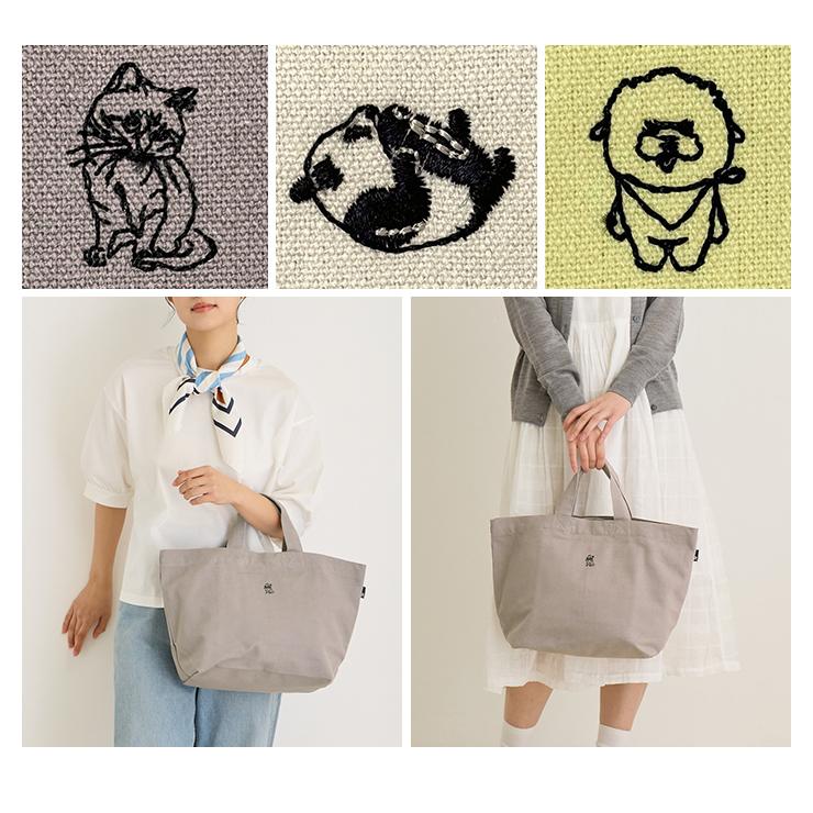ルートート アニマル刺しゅう トートバッグ A4 キャンバスバッグ レディース メール便送料無料 | DELI | 06