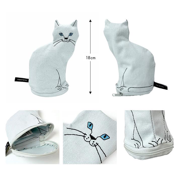 ROOTOTE ルートート オスワリネコ ミニポーチ 猫 ねこ 小物入れ 小さめ おしゃれ 自立 メール便送料無料 | ROOTOTE | 05