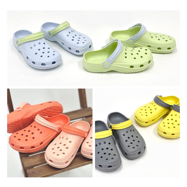 EVAバイカラーサンダル 2足セット サンダル ビーチ アウトドア クロッグサンダル クロックサンダル 送料無料 | ジップコーポレーション | 23