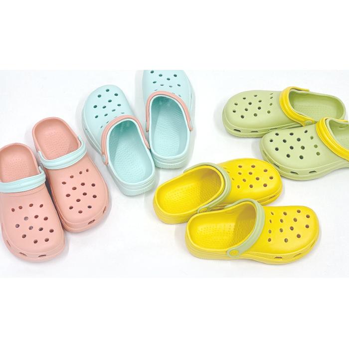 EVAバイカラーサンダル 2足セット サンダル ビーチ アウトドア クロッグサンダル クロックサンダル 送料無料 | ジップコーポレーション | 25