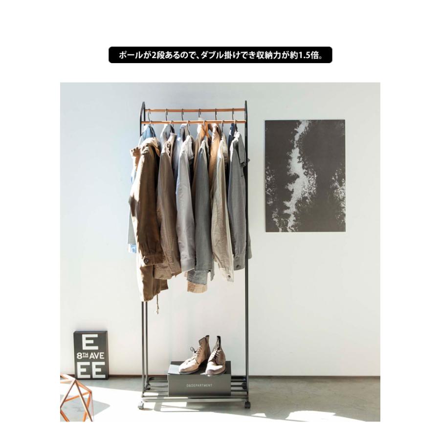 tower 送料無料 山崎実業 ハンガーラック キャスター付き タワー 省