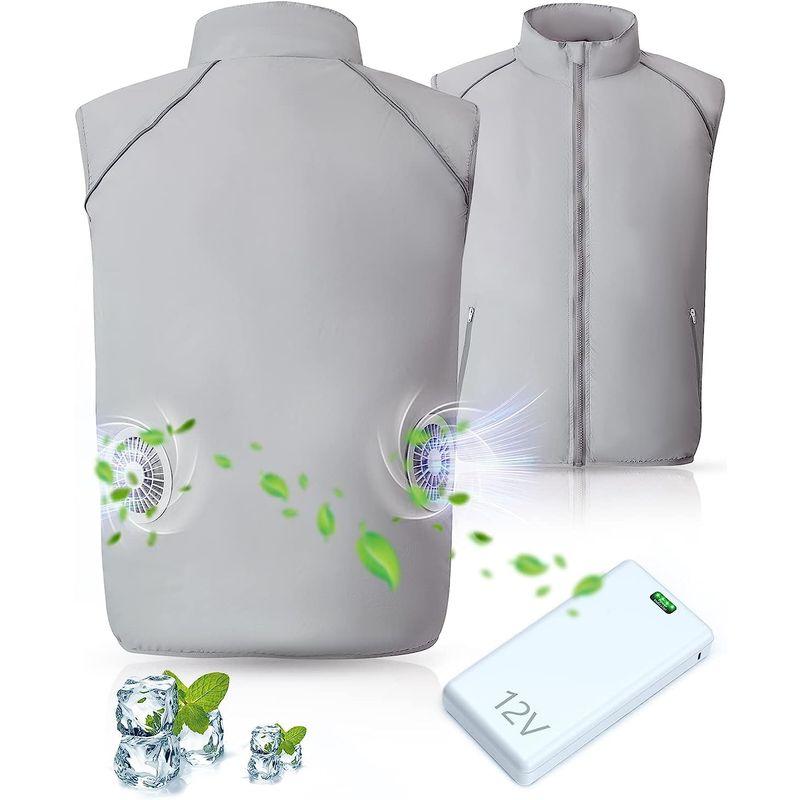高評価！ファン付きベスト 空調作業服 2023新型 ファンバッテリー