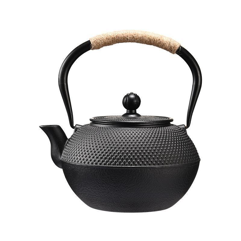鉄瓶 急須 点柄 伝統工芸品 茶こし付き 鉄分補給 ホーローなし ガス