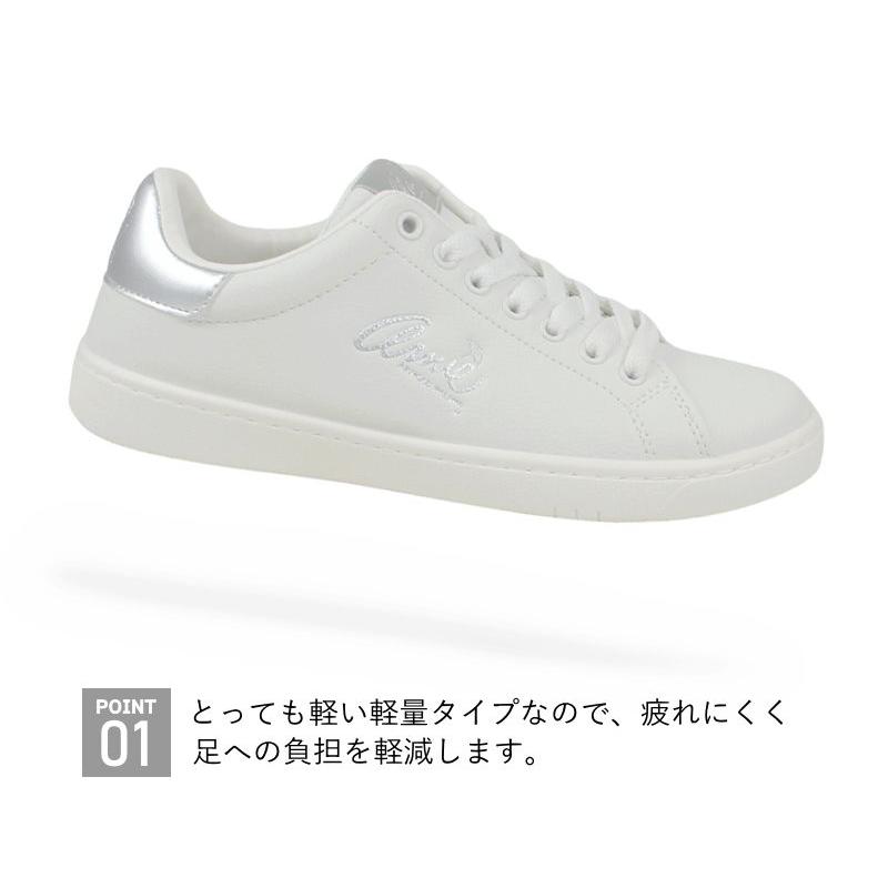 アーニー アーノルドパーマー レディース スニーカー レースアップ ひも コートタイプ カジュアル スニーカー 通学 靴 シューズ 黒 白 Arnold Palmer an0602 | Arnold Palmer | 07