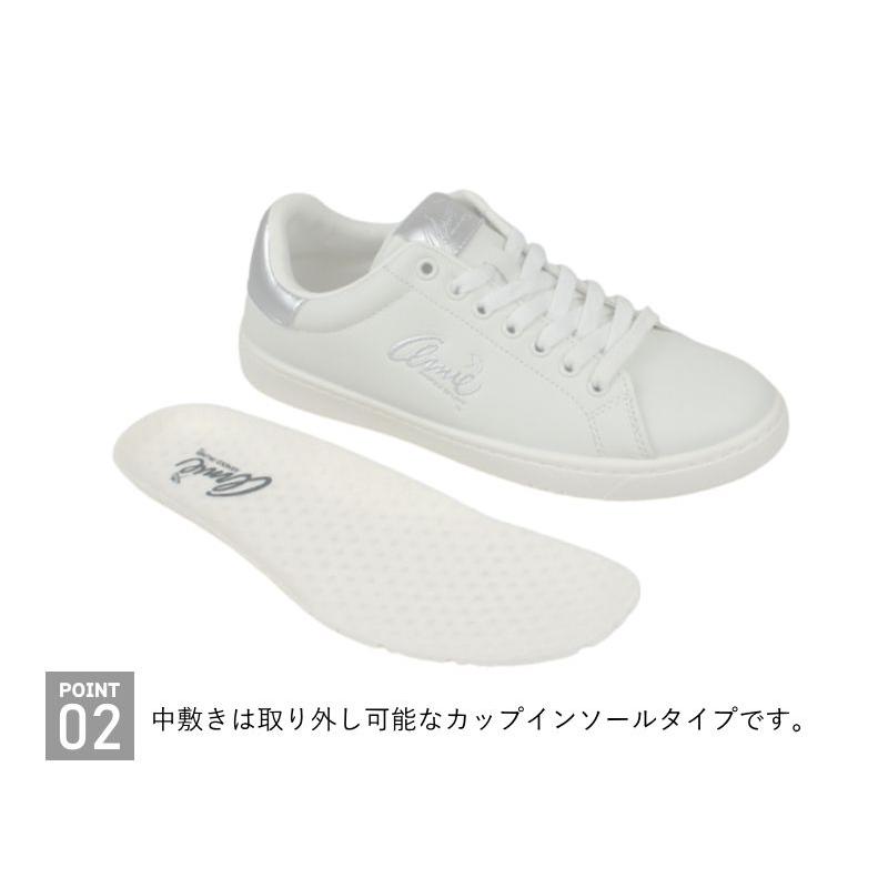 アーニー アーノルドパーマー レディース スニーカー レースアップ ひも コートタイプ カジュアル スニーカー 通学 靴 シューズ 黒 白 Arnold Palmer an0602 | Arnold Palmer | 08