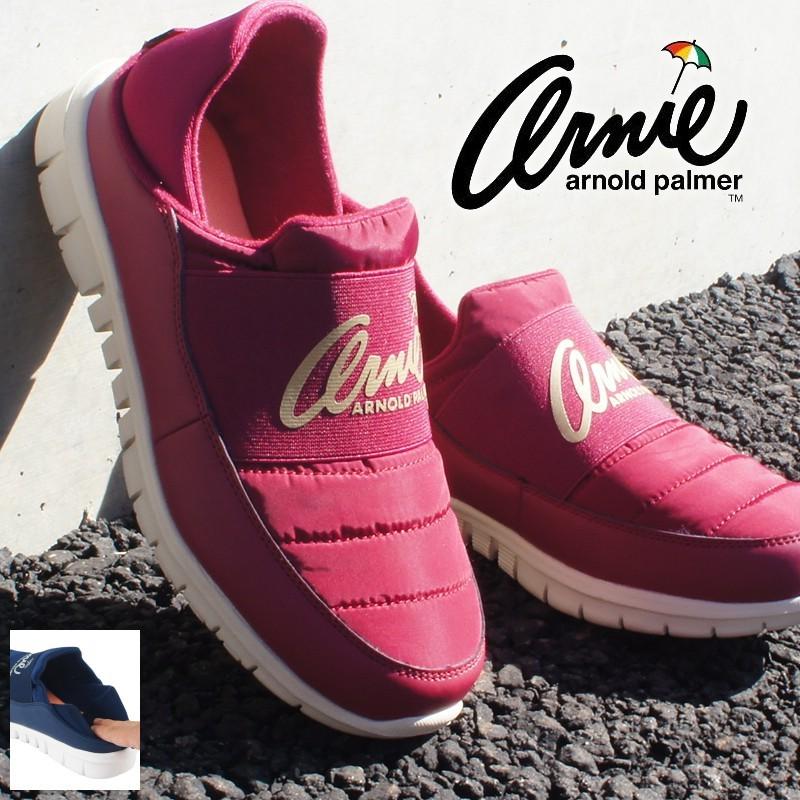 アーノルドパーマー スリッポン レディース スニーカー 2WAY サボサンダル クロッグ キックバック ゴム 黒 ブラック ブランド 秋 冬 Arnold Palmer an0952 | Arnold Palmer