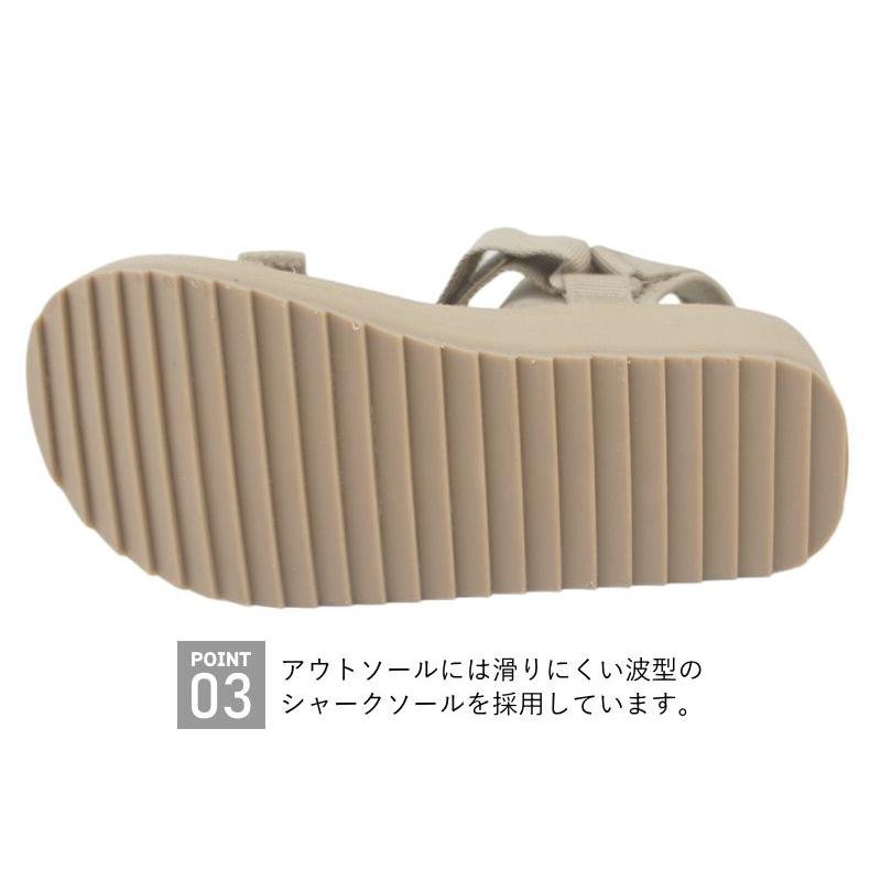 アーノルドパーマー Arnold Palmer 厚底 スポーツサンダル レディース スポサン ベルクロ ストラップ 黒 プラットフォーム an5402 | Arnold Palmer | 07