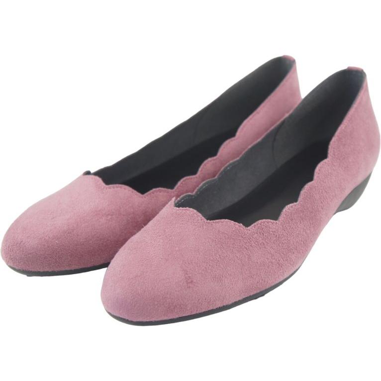 パンプス ローヒール 3E 日本製 外反母趾 レディース 靴 痛くない 歩きやすい ぺたんこ ヒール 黒 フラワーカット バレエ スエード 結婚式 40代 50代 as2004s |  | 10