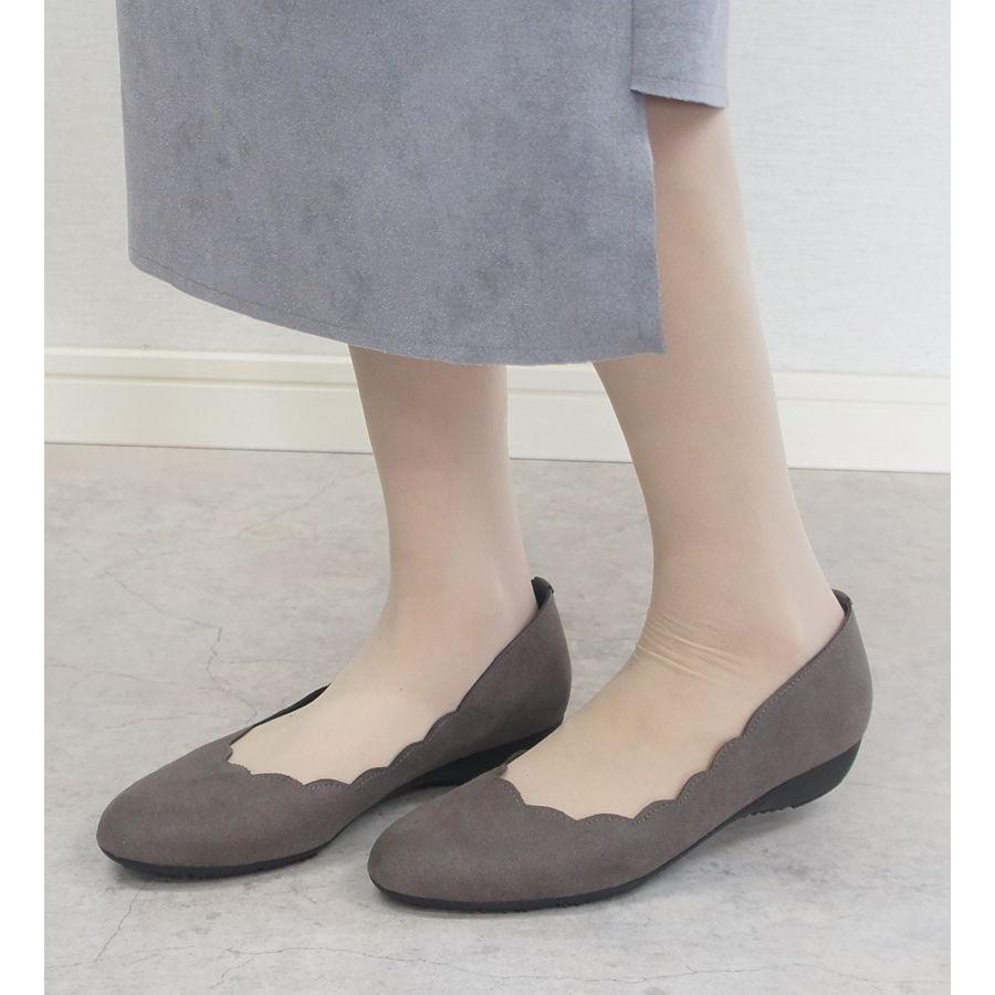 パンプス ローヒール 3E 日本製 外反母趾 レディース 靴 痛くない 歩きやすい ぺたんこ ヒール 黒 フラワーカット バレエ スエード 結婚式 40代 50代 as2004s |  | 13