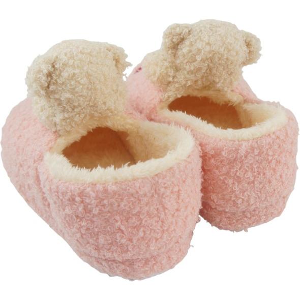 CUMUUL DIANA クマ顔ルームスリッパ、ピンク クムウ_ダイアナ CUMUU_DIANA クマモチーフ ストラップシューズ
