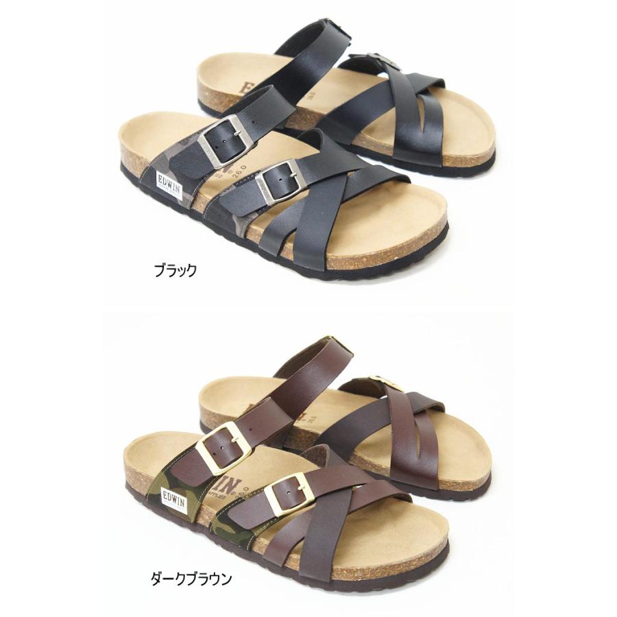 父の日 プレゼント 靴 メンズ サンダル おしゃれ ブランド クロスバンド フットベットサンダル EDWIN/エドウィン ew9166 送料無料 | EDWIN | 02